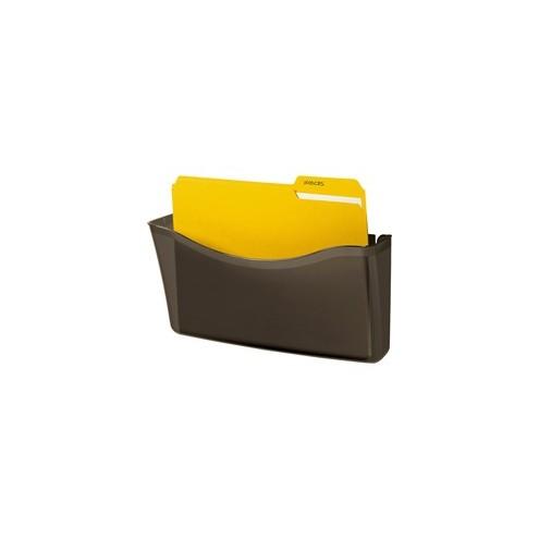 Rubbermaid Magnetic Wall File - 6.6" Height x 13.8" Width x 3" Depth - Smoke - Plastic - 1 / Each