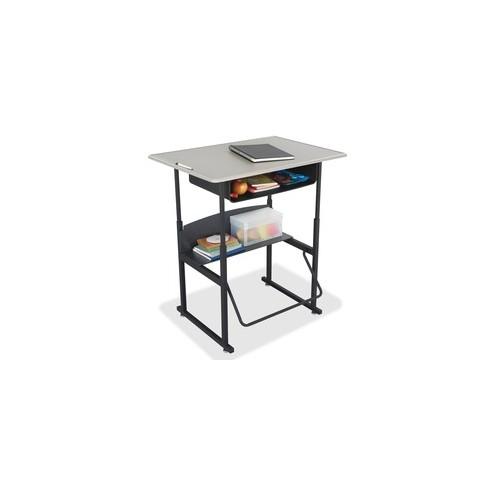 Safco AlphaBetter Desk, 36 x 24 Standard Top with Book Box - Beige, Laminated Top - 36" Table Top Width x 24" Table Top Depth x 0.63" Table Top Thickness - 42" Height - Assembly Required
