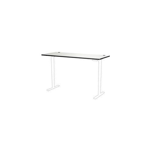 Safco Gray Laminate Electric Height-Adjustable Table Tabletop - Gray Rectangle, High Pressure Laminate (HPL) Top - 72" Table Top Length x 30" Table Top Width x 1" Table Top Thickness