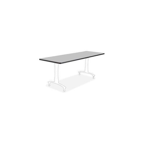 Safco Rumba Training Table Tabletop - Gray Rectangle Top - 72" Table Top Length x 24" Table Top Width
