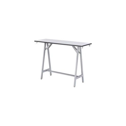 Safco Spark Teaming Table Standing-height Tabletop - White Rectangle Top - 60" Table Top Length x 20" Table Top Width x 1" Table Top Thickness - Assembly Required - Multi