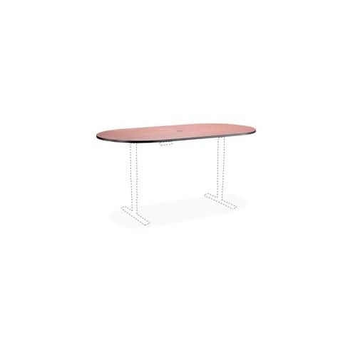 Safco Electric Table Cherry Laminate Racetrck Tabletop - Cherry Rectangle, High Pressure Laminate (HPL) Top - 84" Table Top Width x 42" Table Top Depth x 1" Table Top Thickness