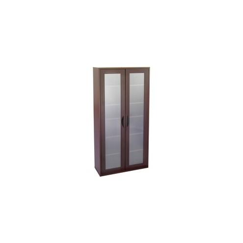 Safco Après Modular Storage Tall Cabinet - 29.8" x 11.8" x 59.5" - 5 x Shelf(ves) - 75 lb Load Capacity - Mahogany - Wood - Assembly Required