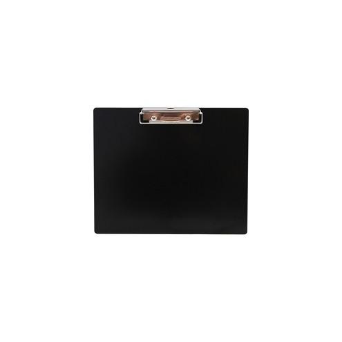 Saunders Landscape Aluminum Clipboard - 8 1/2" x 11" - Low-profile - Aluminum - Black - 1 Each