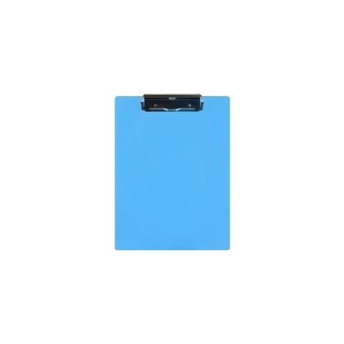 Saunders Acrylic Clipboard - 0.50" Clip Capacity - 9" x 12" - Low-profile - Acrylic - Blue - 1 Each