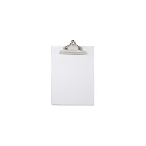 Saunders Transparent Clipboard with High Capacity Clip - 1" Clip Capacity - 8 1/2" x 11" - Plastic - Clear - 1 Each