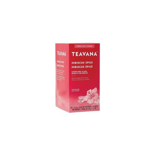Teavana Hibiscus Spice Herbal Tea - Herbal Tea - Hibiscus Spice, Apple, Cinnamon - 0.1 oz Per Bag - 24 Teabag - 24 / Box