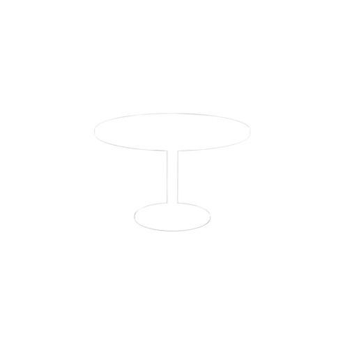 Special-T 36" Cantina Hospitality Table - Thermofused Laminate (TFL) Round Top x 36" Table Top Diameter - 29" Height - Assembly Required - Silver Gray