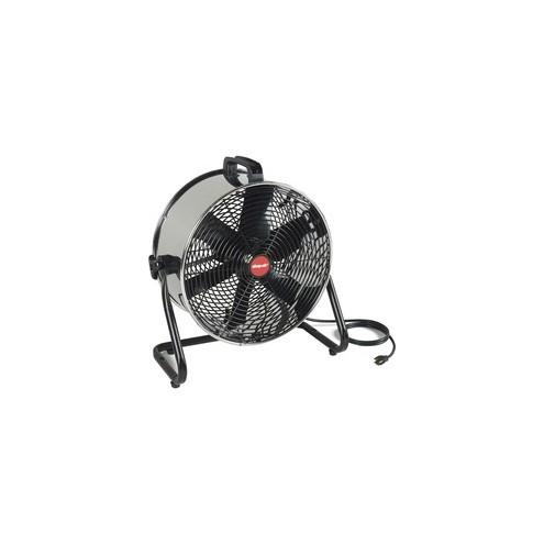 Shop-Vac 16" Floor Fan - 6 Blades - 16" Diameter - Direct Drive, Tilt Adjustment, Carrying Handle - 13.3" Height x 20.8" Width - Stainless Steel Body, Plastic Blade