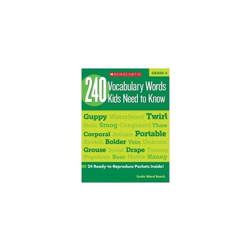 Scholastic Res. Grade 4 Vocabulary 240 Words Book Printed Book by Linda Ward Beech - Scholastic Teaching Resources Publication - Book - Grade 4 - English