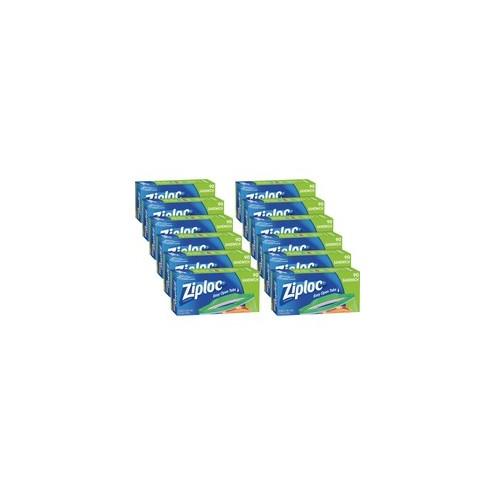 Ziploc® Sandwich Bags - 5.88" Width x 6.50" Length - Clear - 1080/Carton - 90 Per Box - Sandwich, Food