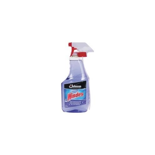 Windex® Non-Ammoniated Glass Cleaner - Capped with Trigger - Spray - 32 fl oz (1 quart) - 12 / Carton - Purple