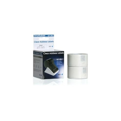 Seiko Address Label - 3 1/2" Width x 1 1/10" Length - Rectangle - Clear - 130 / Roll - 1 / Each