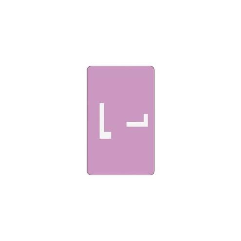 Smead AlphaZ ACCS Color-Coded Labels - "L" - 1" Width x 1 5/8" Length - Lavender - 10 / Sheet - 100 / Pack