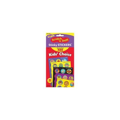 Trend Stinky Stickers Super Saver Variety Pack - 480 (Assorted) Shape - Self-adhesive - Acid-free, Non-toxic, Photo-safe - Assorted - Paper - 480 / Pack
