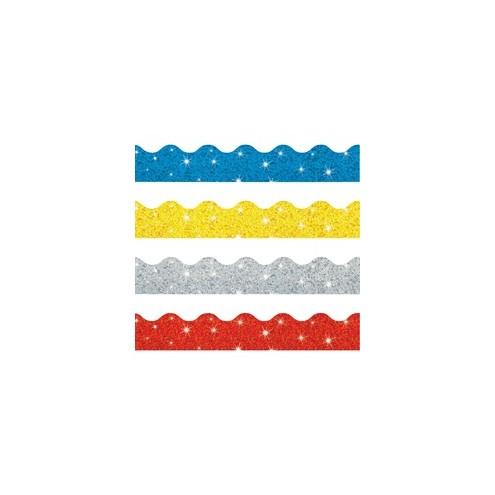 Trend Sparkle Terrific Trimmers Borders - 130 - Blue, Silver, Yellow, Red - 1 Set