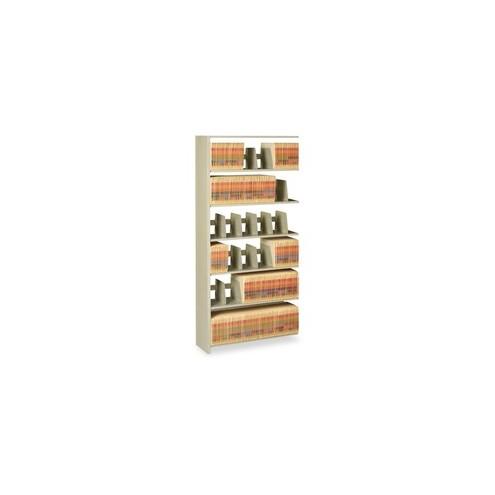 Tennsco Shelf Add-on Unit - 36" x 12" x 76" - 6 x Shelf(ves) - Letter - Vertical - 400 lb Load Capacity - Sand - Steel - Recycled - Assembly Required