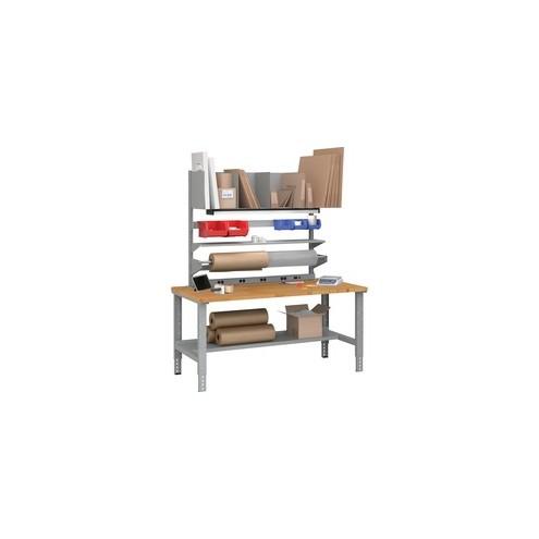 Tennsco Cantilever Packing Table - 4 Legs - 72" Table Top Width x 36" Table Top Depth - 83.43" Height - Assembly Required - Medium Gray