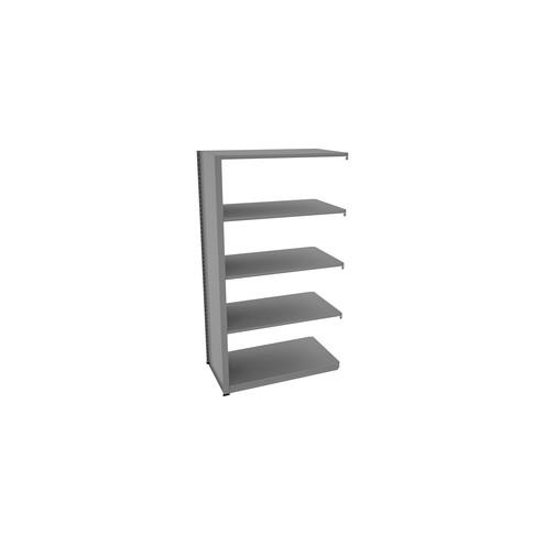 Tennsco Capstone Shelving 42"W 5-shelf Unit - 76" Height x 42" Width x 24" Depth - Recycled - Medium Gray - Steel - 1Each