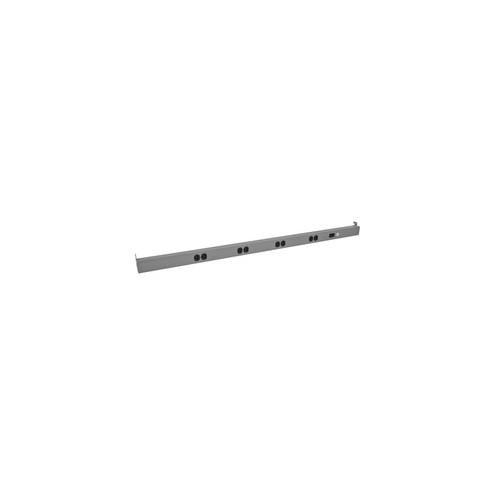 Tennsco Packing Table Power Rail - 8 x AC Power - 8" Cord - Medium Gray