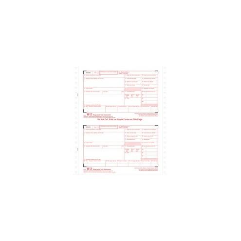 TOPS Carbonless Standard W-2 Tax Forms - 6 PartCarbonless Copy - 5 1/2" x 8 1/2" Sheet Size - White Sheet(s) - 24 / Pack