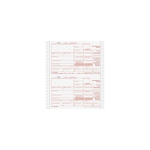 TOPS 4-Part Continuous 1099 Misc. Forms - 4 PartCarbonless Copy - 5 1/2" x 8" Sheet Size - White Sheet(s) - 24 / Pack