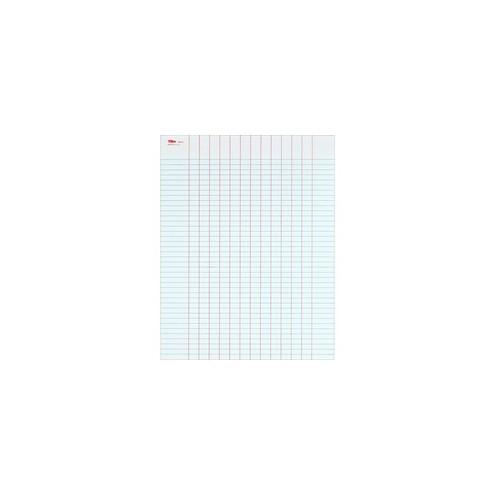 TOPS Portrait Format 13-Column Data Pads - Gummed - 11" x 8 1/2" Sheet Size - 13 Columns per Sheet - White - White Sheet(s) - 50 / Pad