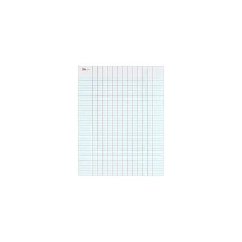 TOPS Portrait Format 13-Column Data Pads - Gummed - 11" x 8 1/2" Sheet Size - 13 Columns per Sheet - White - White Sheet(s) - 50 / Pad