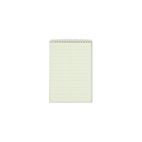 TOPS Pitman Rule Steno Book - 80 Sheets - Wire Bound - Pitman Ruled - 15 lb Basis Weight - 6" x 9"3.8" - Green Tint Paper - Green, White, Blue Cover - Acid-free, Scratch Resistant - 1Each