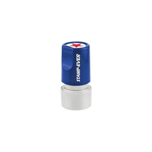 Stamp-Ever Pre-inked Star Round Stamp - Design Stamp - "STAR" - 0.75" Impression Diameter - 50000 Impression(s) - Red - 1 Each