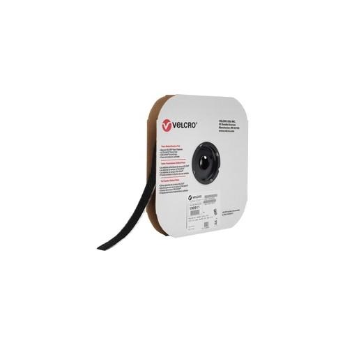 VELCRO® Brand Sticky Back Tape (Loop Only), 25yd x 3/4in Roll, Black - Simple peel and stick application, ideal for smooth surfaces. Designed for indoor use.