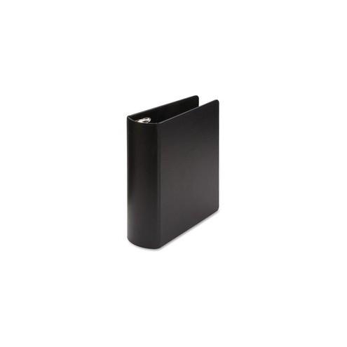 Wilson Jones Casebound Binder - 2" Binder Capacity - 6" x 9 1/2" Sheet Size - 450 Sheet Capacity - 3 x Round Ring Fastener(s) - Vinyl - Black - Heavyweight, Long Lasting, Heavy Duty, Hinged - 1 Each