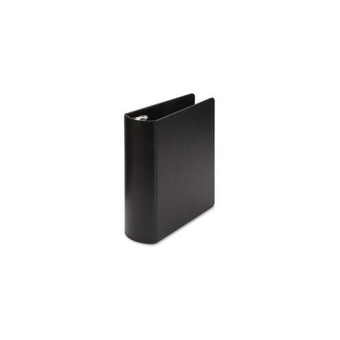 Wilson Jones Casebound Binder - 2" Binder Capacity - 6" x 9 1/2" Sheet Size - 450 Sheet Capacity - 3 x Round Ring Fastener(s) - Vinyl - Black - Heavyweight, Long Lasting, Heavy Duty, Hinged - 1 Each