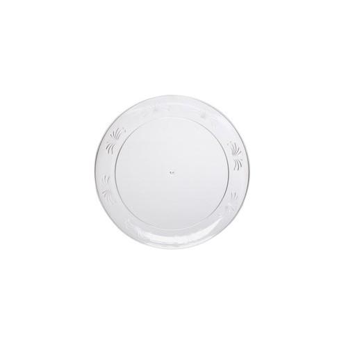Designerware WNA Comet 6" Floral Rim Disposable Clear Plate - 6" Diameter Plate - Polystyrene - Floral - Disposable - Clear - 180 Piece(s) / Carton