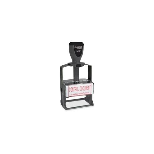 Xstamper ClassiX Self-inking Steel Message Stamp - Message Stamp - 1" Impression Width x 2.25" Impression Length - Assorted - Steel - 1 Each