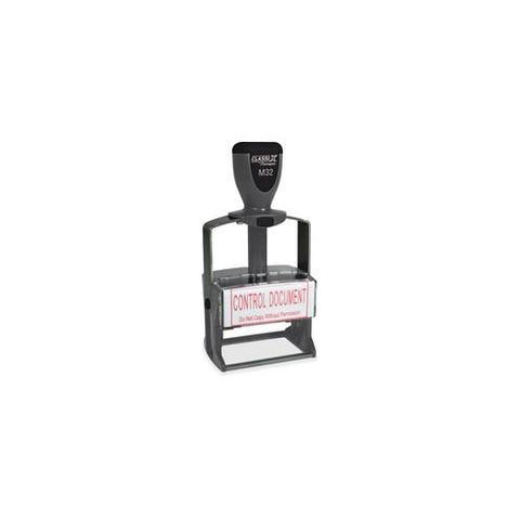 Xstamper ClassiX Self-inking Steel Message Stamp - Message Stamp - 1" Impression Width x 2.25" Impression Length - Assorted - Steel - 1 Each