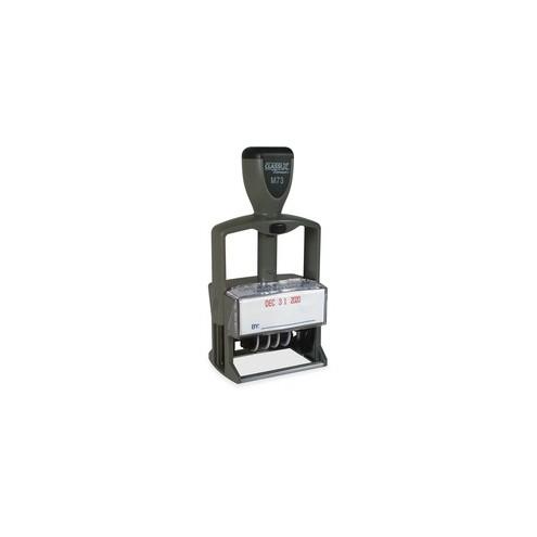 Xstamper 2-3/8" Self-inking Plastic Date Stamp - Date Stamp - 1.38" Impression Width x 2.25" Impression Length - Assorted - Plastic - 1 Each