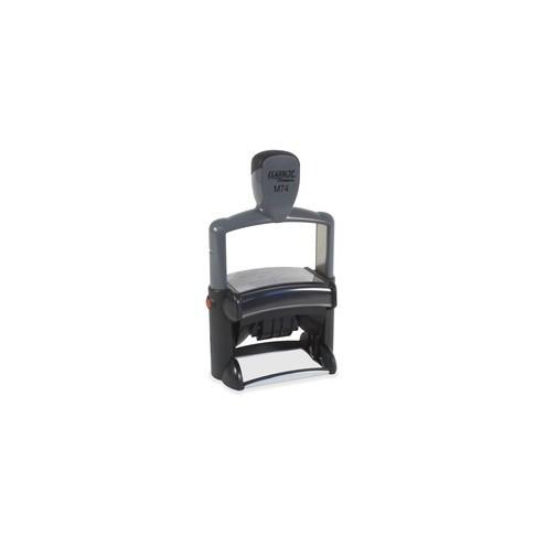 Xstamper 2-5/8" Self-inking Plastic Date Stamp - Date Stamp - 1.81" Impression Width x 2.63" Impression Length - 7000 Impression(s) - Assorted - Plastic, Metal - 1 Each