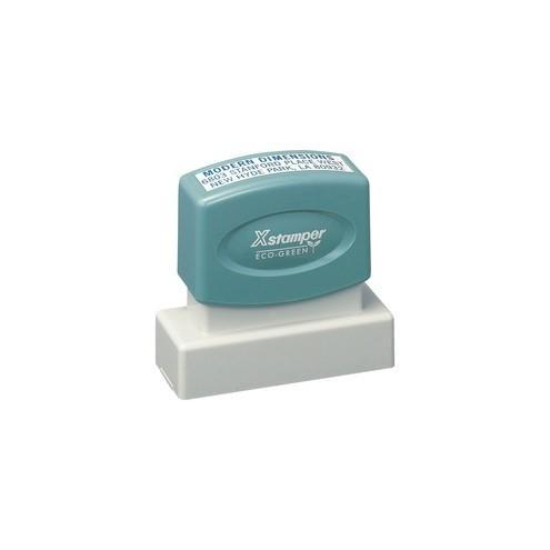 Xstamper Large Business Address Stamp - Message Stamp - 0.59" Impression Width x 2.01" Impression Length - 50000 Impression(s) - Recycled - 1 Each