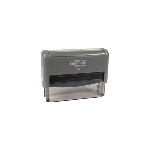 Xstamper Classix Custom Address Stamps - Custom Message Stamp - 0.31" Impression Width x 2.75" Impression LengthPlastic, Rubber - 1 Each