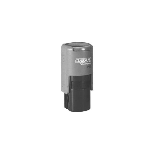 Xstamper Classix Custom Round Stamp - Custom Message Stamp - 0.56" Impression DiameterPlastic, Rubber - 1 Each