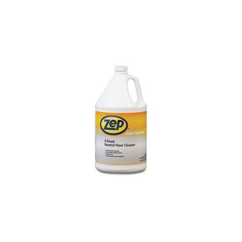Zep Professional Z-Tread Neutral Floor Cleaner - Concentrate Liquid - 128 fl oz (4 quart) - Fresh Clean Scent - 4 / Carton - Green, Clear