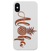 Aloha Pineapple - Engraved - Wooden Phone Case