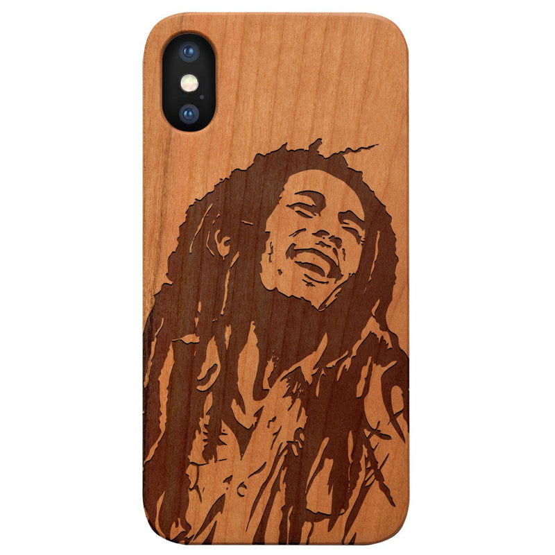 Bob Marley 1 - Engraved - Wooden Phone Case