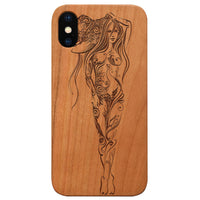 Tribal Girl - Engraved - Wooden Phone Case - IPhone 13 Models