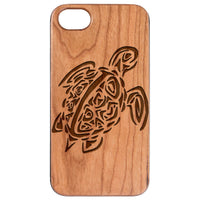 Turtle 1 - Engraved - Wooden Phone Case - IPhone 13 Models