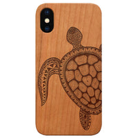 Turtle 3 - Engraved - Wooden Phone Case - IPhone 13 Models