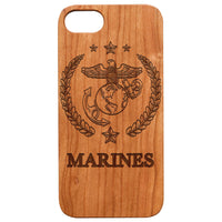 U.S. Marines 2 - Engraved - Wooden Phone Case - IPhone 13 Models