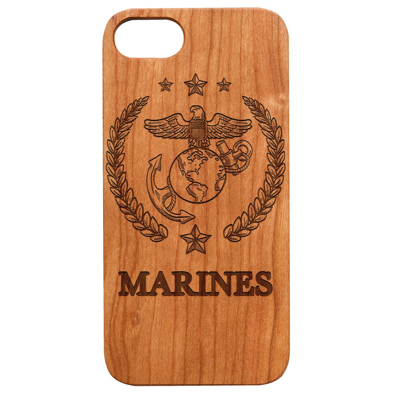 U.S. Marines 2 - Engraved - Wooden Phone Case - IPhone 13 Models