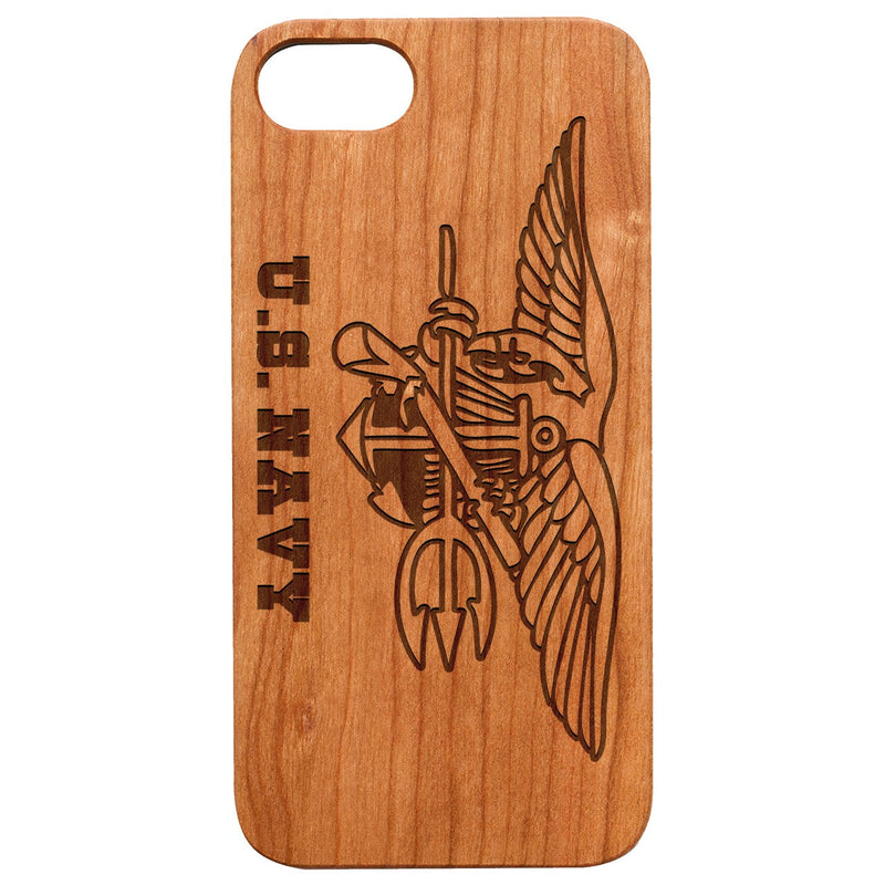 U.S. Navy - Engraved - Wooden Phone Case - IPhone 13 Models